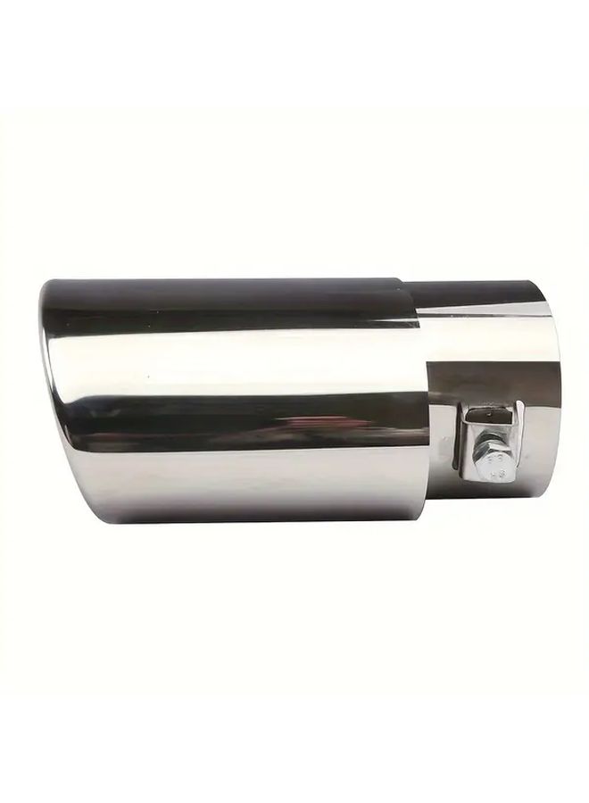 Silver High Performance Car Exhaust Tail Pipe Stainless Steel Straight Curve Compatible Sedan SUV Durable Heat Resistant Easy Installation Sound Enhancement - Image 5