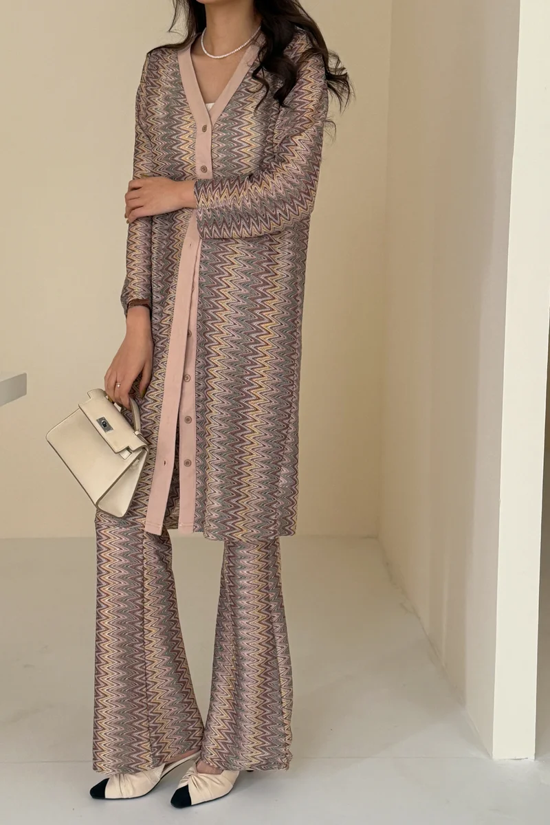 هاسال Crochet Two Piece Suit