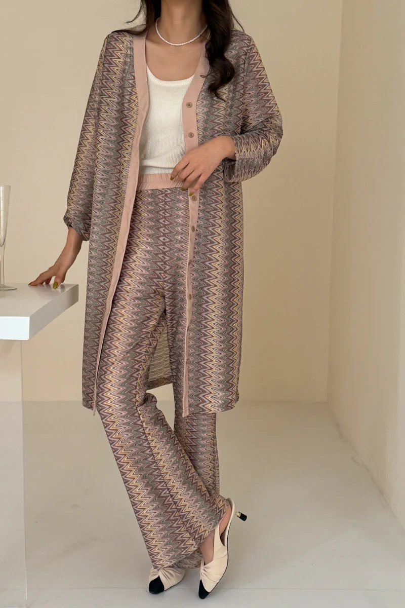 هاسال Crochet Two Piece Suit