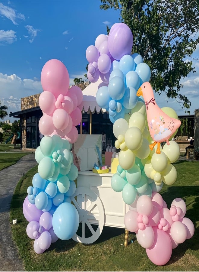 EASUTE One Silly Goose Birthday Decorations, 151Pcs Goose Balloon Arch Kit Decor with Pink Lucky Goose Foil Balloon for 1st Birthday Decorations Baby Shower - Image 3