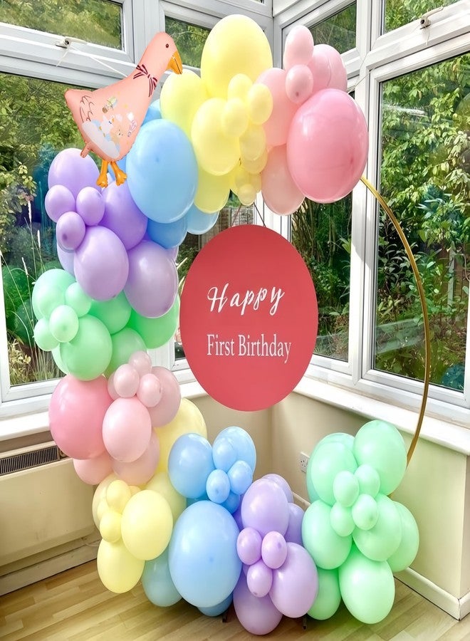 EASUTE One Silly Goose Birthday Decorations, 151Pcs Goose Balloon Arch Kit Decor with Pink Lucky Goose Foil Balloon for 1st Birthday Decorations Baby Shower - Image 4