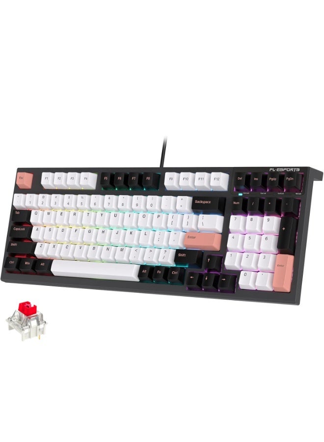 FL ESPORTS FL980 96%  RGB Gaming Mechanical Keyboard  Hot Swappable Kailh Box Red Switch - Programmable, Durable PBT Keycaps - Image 1