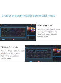 SKYLOONG GK87 RGB Mechanical Gaming Keyboard - Red Switch (Silent & Linear) - Hot Swappable - Detchable Braided USB C Cable - Full RGB With Software  - Image 4