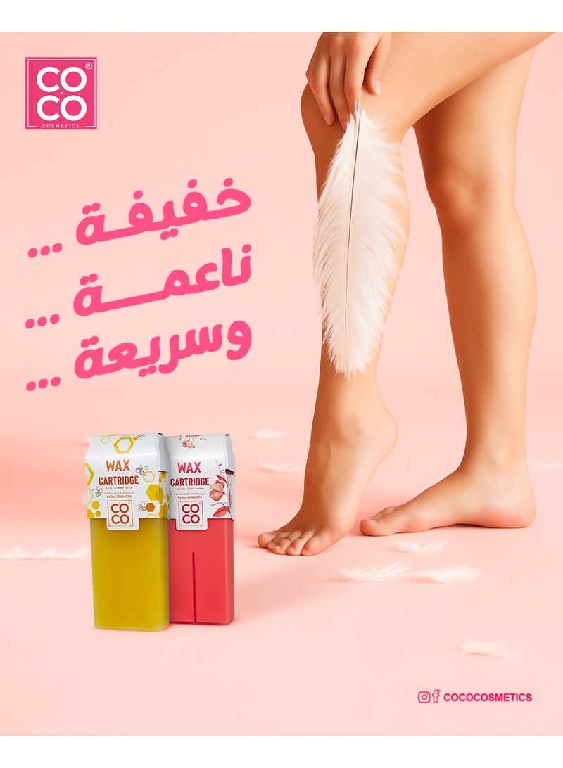 COCO Depilatory Wax 100ml – Soft Wax Refill Cartridge for Roll-On Waxing Kit, Hair Removal Wax for Sensitive Skin, Rose Depilatory Wax, Beige Roll-On Wax, Spa and Salon Hair Removal, Soft Wax Cartridge for Home and Professional Use, Roll-On Wax Refill, Hair Removal Wax for Face & Body - Image 3