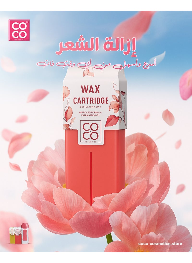 COCO Depilatory Wax 100ml – Soft Wax Refill Cartridge for Roll-On Waxing Kit, Hair Removal Wax for Sensitive Skin, Rose Depilatory Wax, Beige Roll-On Wax, Spa and Salon Hair Removal, Soft Wax Cartridge for Home and Professional Use, Roll-On Wax Refill, Hair Removal Wax for Face & Body - Image 4