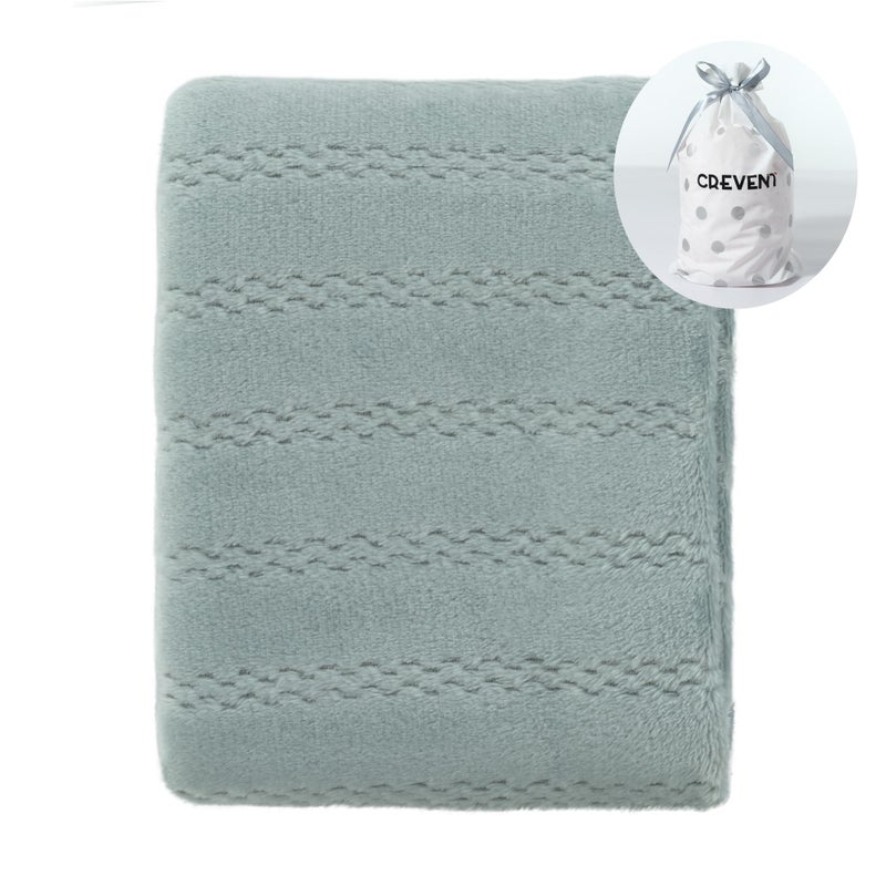 CREVENT 30X40 Lightweight Cozy Fluffy Warm Baby Blanket for Girls Boys Infants Toddlers Bedding Crib Cot Stroller Baby Shower Birthday Newborns Gift Light Grey