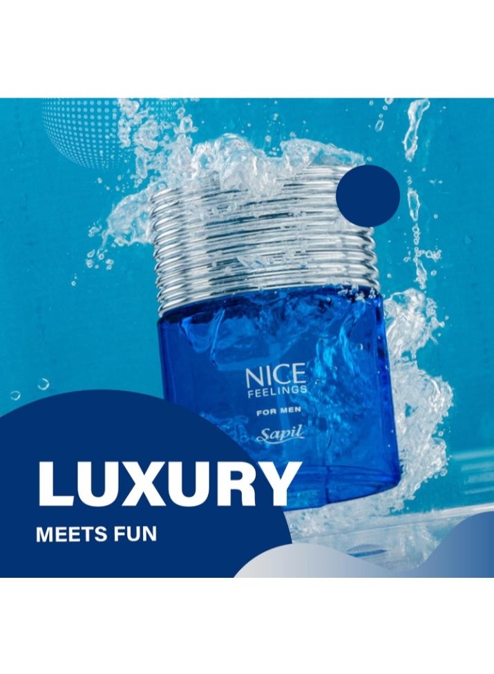 Sapil Nice Feelings Eau De Toilette 75ml, Affordable Luxury Perfume, Woody Fragrance with Citrus and Sea Top Notes, Bold Blend Perfumes for Men - Image 3