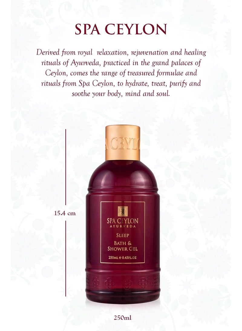 spa ceylon Sleep Bath & Shower Gel | Mild Cleansing Formula | Calming & Relaxing | Nourishes Skin | 100% Vegetarian | Suitable For All Skin Types | 250ml - Image 2