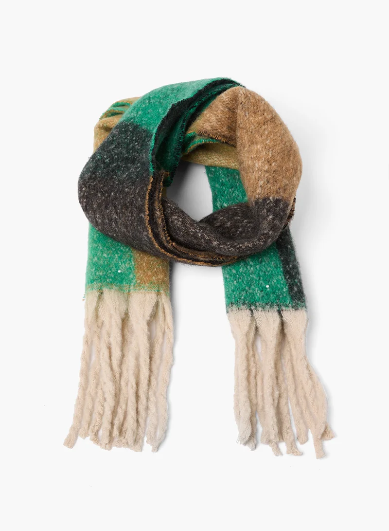 ايلا Light Weight Long Oversized Floral Winter Scarf