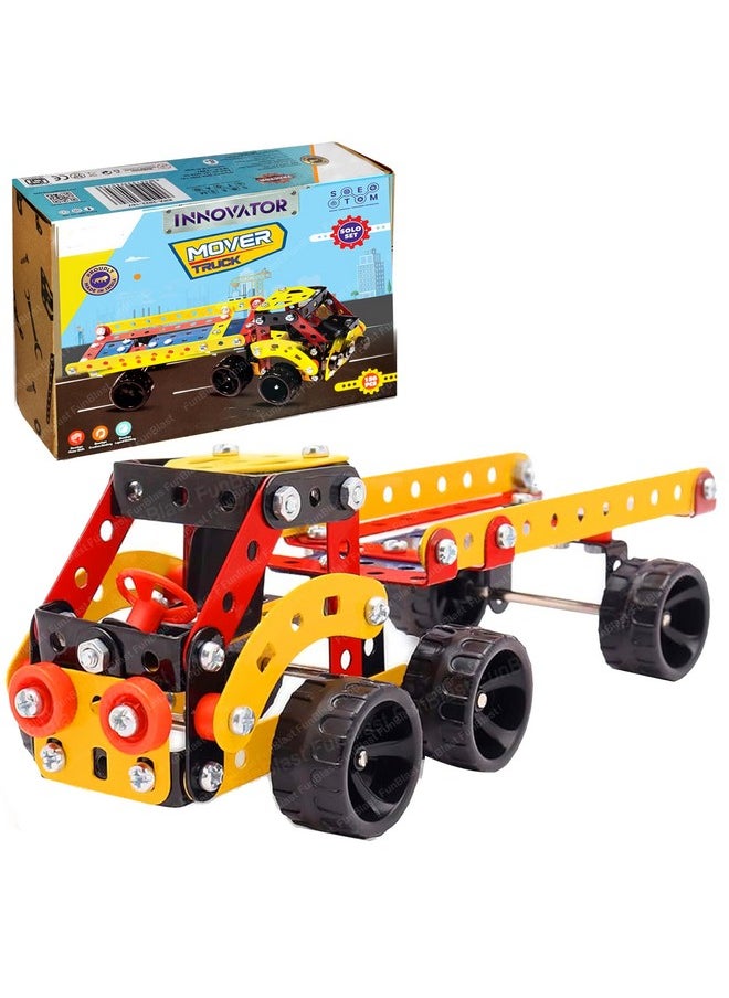 FunBlast FunBlast DIY STEM Toys for Kids - Mover Truck Building Vehicle Play Set, Educational Blocks Building Toys for Kids, Boys, Car Assembly Toys for Kids with Screwdriver (156 Pieces)  - Image 1