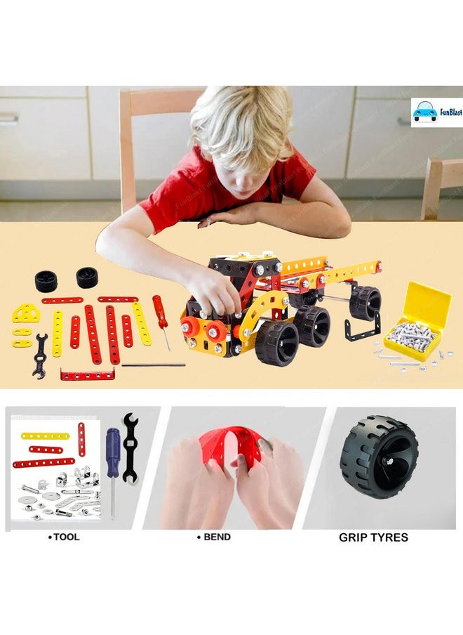 FunBlast FunBlast DIY STEM Toys for Kids - Mover Truck Building Vehicle Play Set, Educational Blocks Building Toys for Kids, Boys, Car Assembly Toys for Kids with Screwdriver (156 Pieces)  - Image 5