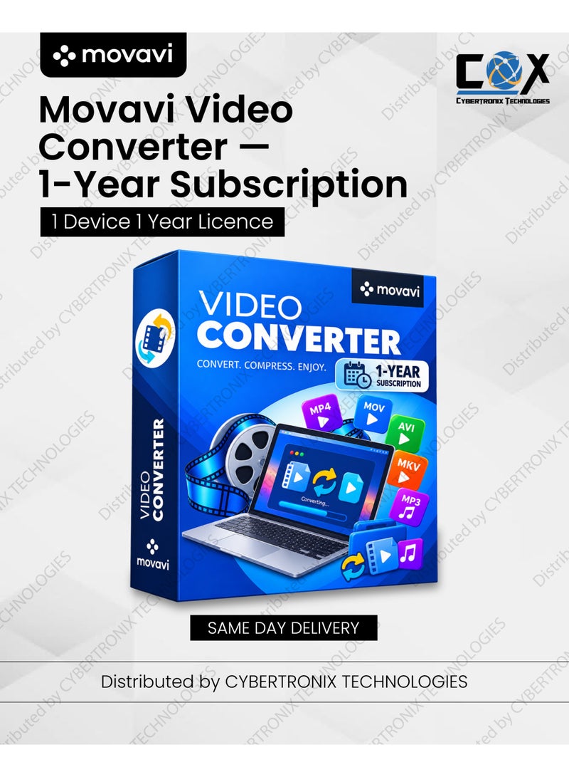 Movavi Video Converter | 1 Device for 1 Year | Digital License | Same Day Delivery