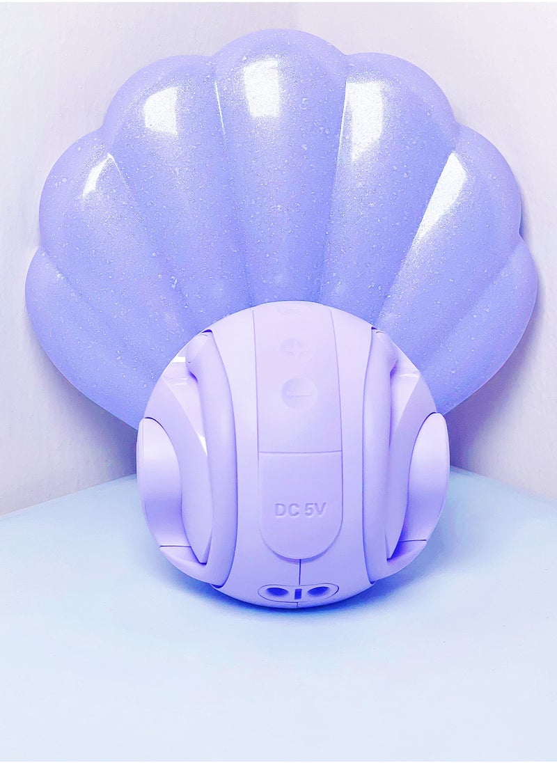 Generic - Open Ear TWS Headphones with Ear hook, Portable Mini Speaker 3D Ball Charging Case Clear Stereo Sound Built-in Mic,Wireless Headset Earbuds Workout Sports Fitness Bluetooth Earphones (Lavender Purple) - Image 1
