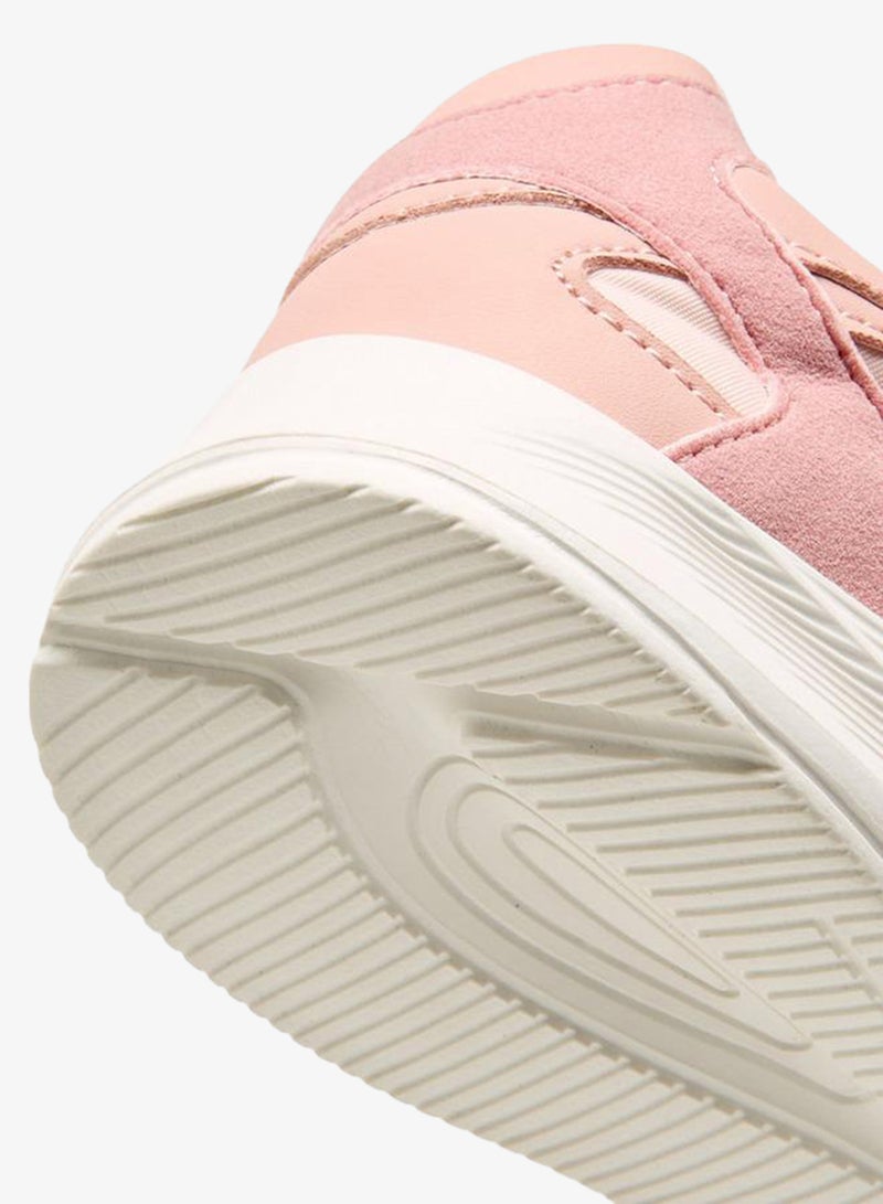 Little Missy Panelled School Sneakers With Hook And Loop Closure - Image 5