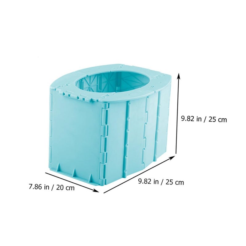 Kisangel Portable Foldable Travel Potty Seat For Boys Blue Outdoor Car Use Training Stool - Image 3