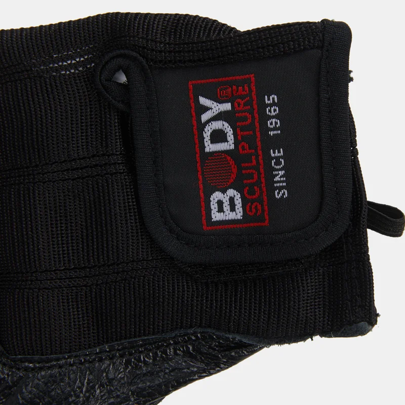 BODY SCULPTURE Black Spandex Leather Fitness Gloves  | Best Price UAE