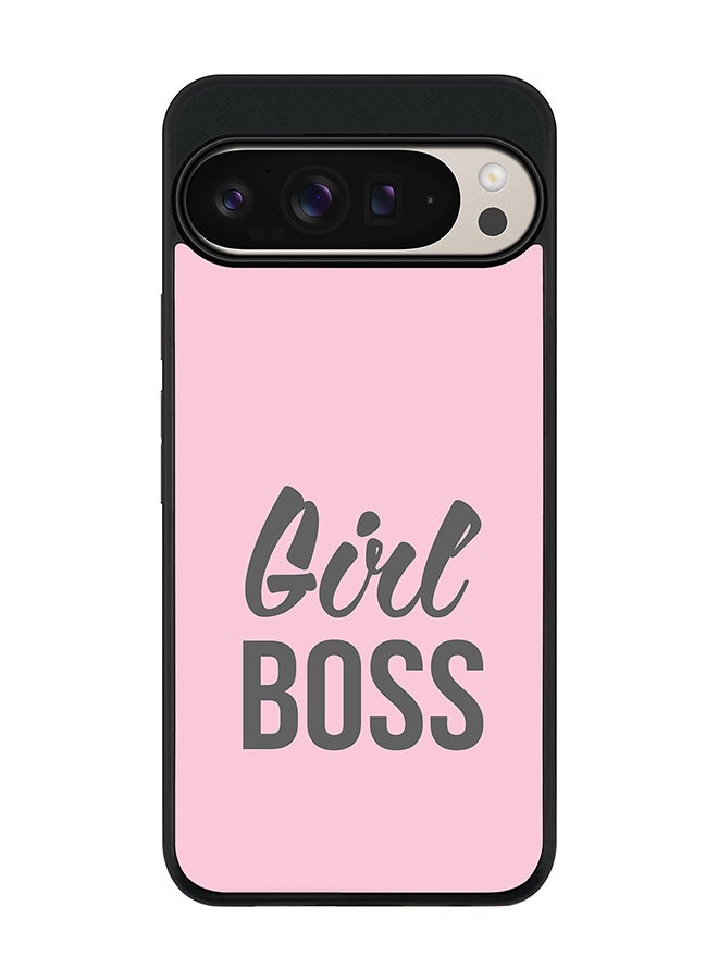 Stylizedd For Google Pixel 9 Pro XL Case,Slim fit Camera Protection, Shockproof Thin Phone cover - Girl Boss (Pink) - Image 1
