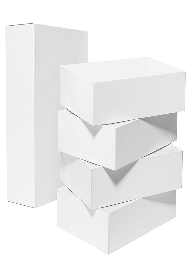 Mefleet 14x10x4 Large Gift Boxes with Lids 10 Pack Extra Deep Clothes Shirt Robe Sweater Box for Christmas Presents, Holidays, Birthday Gift Wrapping White - Image 1