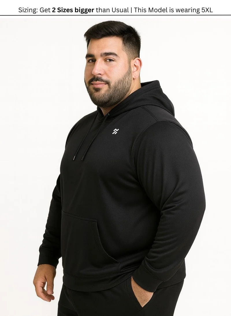 Moveletix Plus size Men's Hoodie Lightweight Gym Activewear