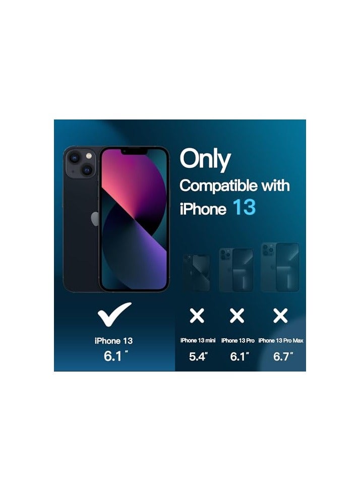 JETech 3 in 1 Matte Case for iPhone 13 6.1-Inch with 2-Pack Tempered Glass Screen Protector, Translucent Frosted Shockproof Phone Cover (Black) - Image 3