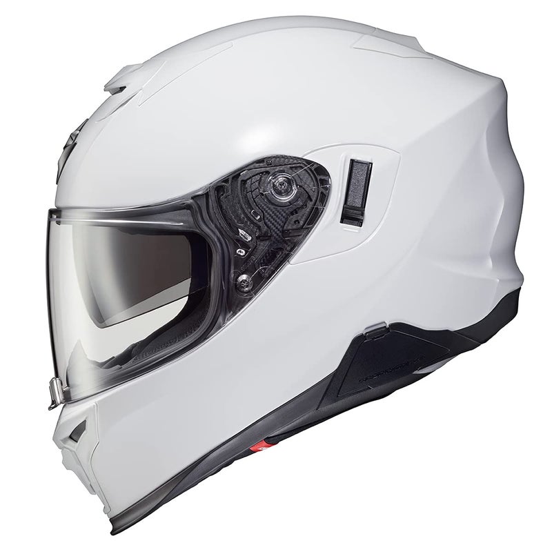 ScorpionEXO T520 Full Face Dual Sport Motorcycle Helmet with Bluetooth Ready Speaker Pockets DOT ECE Solid Gloss White  Large