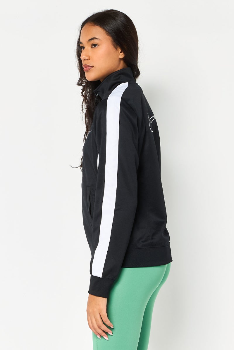 Nike جاكيت خارجي نسائي فضفاض بأكمام طويلة، أسود - Image 3