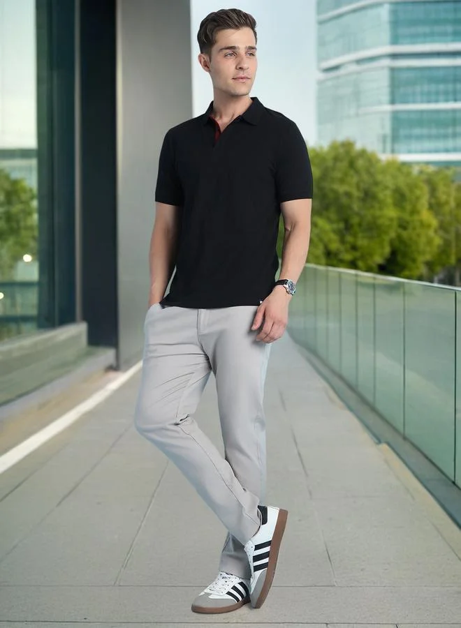 دينيس لينغو تيشيرت رجالي بقصة عادية بنمط سادة من جيرسي ميتاورايت