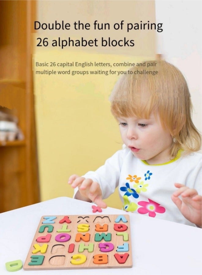 Children's Alphabet Puzzle Building Blocks Early Education Educational Toys - Image 3