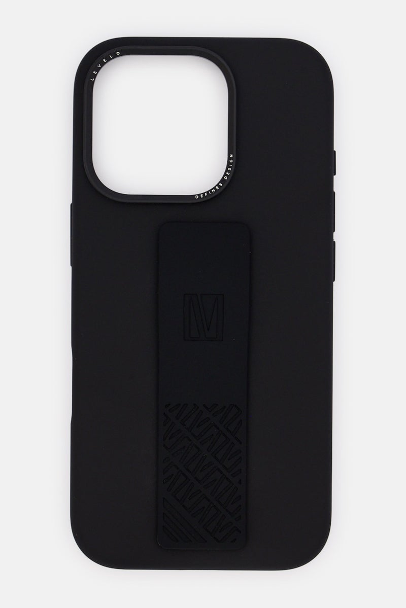 LEVELO iPhone 16 Pro Morphix Silicone Grip Protective Case, Black - Image 1
