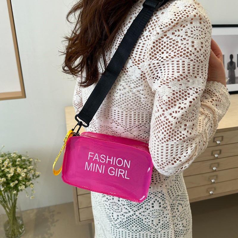 Fashion PVC Clear Shoulder Bag, Crossbody Square Bag - Image 3