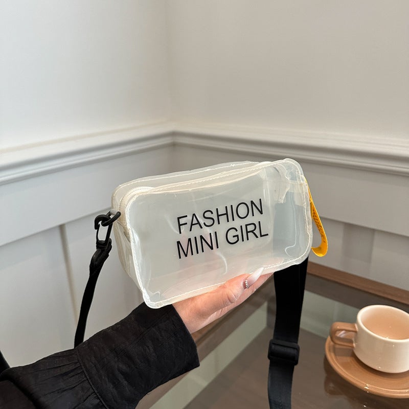 Fashion PVC Clear Shoulder Bag, Crossbody Square Bag - Image 2