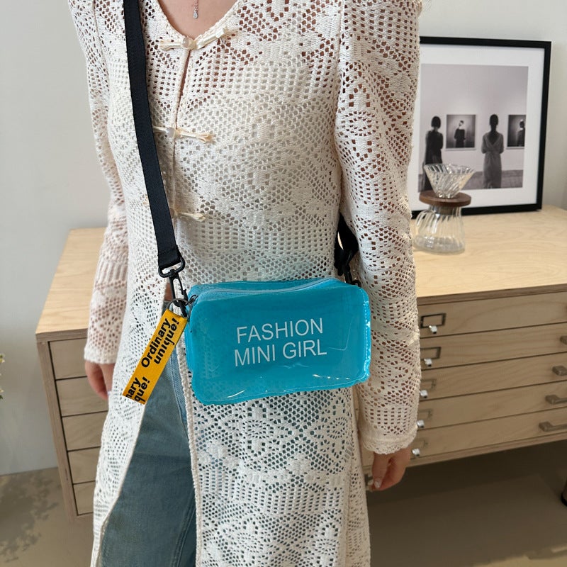 Fashion PVC Clear Shoulder Bag, Crossbody Square Bag - Image 4