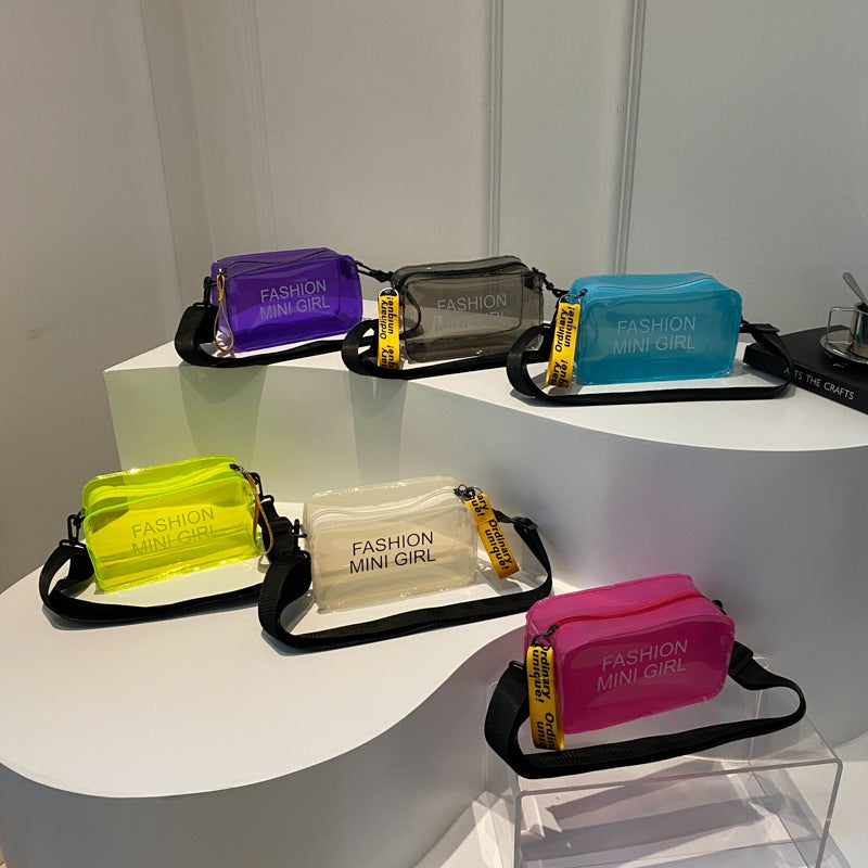 Fashion PVC Clear Shoulder Bag, Crossbody Square Bag - Image 1