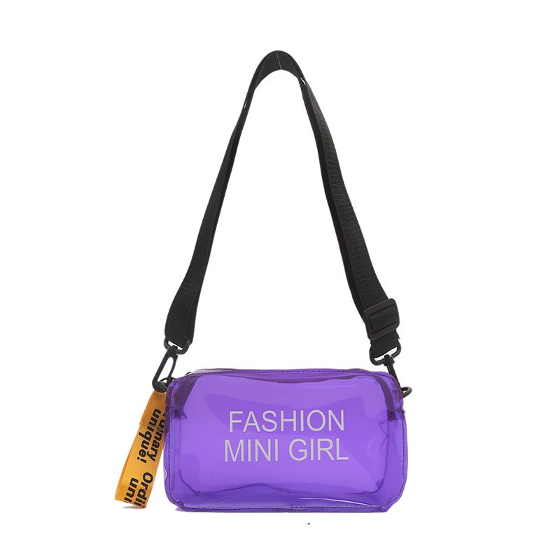 Fashion PVC Clear Shoulder Bag, Crossbody Square Bag - Image 5