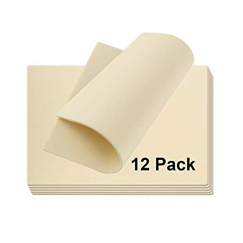 CBLUO Practice Skin Blank Tattoo Skin Practice Fake Double Sides Tattooing and Microblading Eyebrow Rubber Practice Skin For Tattoo Supplies Tattoo Kit Beginners and Experienced Tattoo Artists 12 Pack - Image 1