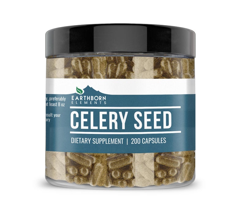 earthborn elements Earthborn Elements Celery Seed 200 Capsules Pure Undiluted No Additives 