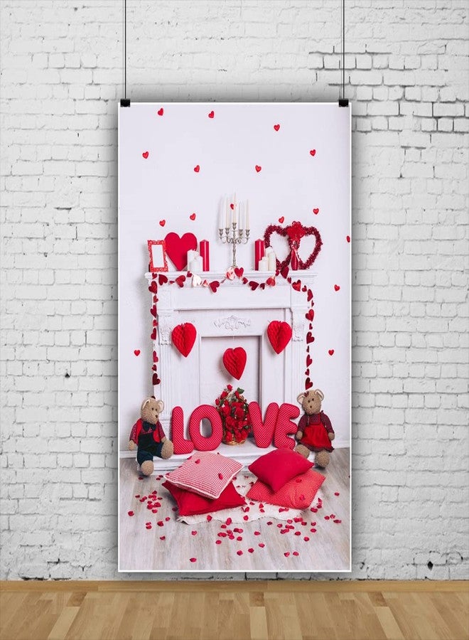 خلفية تصوير فوتوغرافي من OFILA Love، مقاس 3×5 قدم، مثالية لعيد الحب، مزينة بتلات زهور رومانسية، مناسبة لحفلات الذكرى السنوية، وخلفيات فيديو. - Image 3