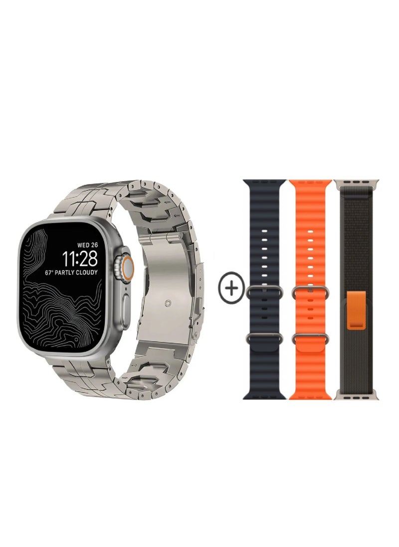 FereFit - Smart Watch WS X90 MAX , 7 IN 1 With Health Fitness Tracker Sport Watch , 7 addition Replacement Band 49MM - Image 1
