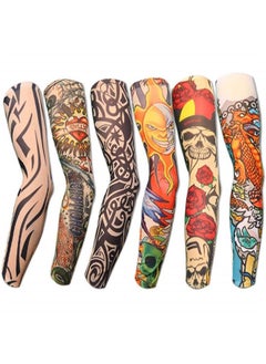 Akstore Temporary Tattoo Sleeves Set Arts Temporary Fake Slip On Tattoo Arm Sleeves Kit (Multicolor Set1)  - Image 1