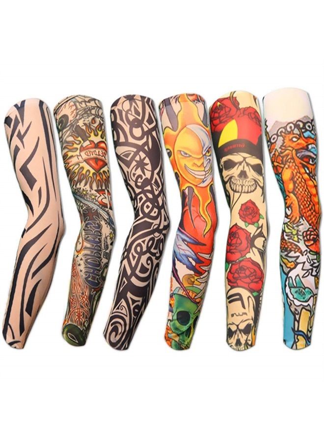 Akstore Temporary Tattoo Sleeves Set Arts Temporary Fake Slip On Tattoo Arm Sleeves Kit (Multicolor Set1) - Image 1