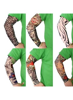 Akstore Temporary Tattoo Sleeves Set Arts Temporary Fake Slip On Tattoo Arm Sleeves Kit (Multicolor Set1)  - Image 4