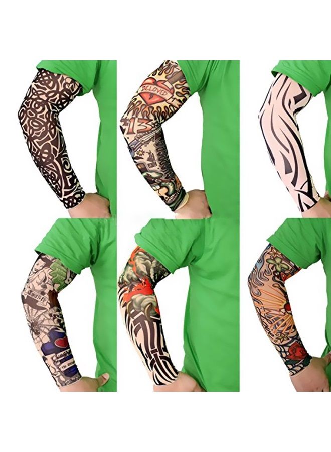 Akstore Temporary Tattoo Sleeves Set Arts Temporary Fake Slip On Tattoo Arm Sleeves Kit (Multicolor Set1) - Image 4
