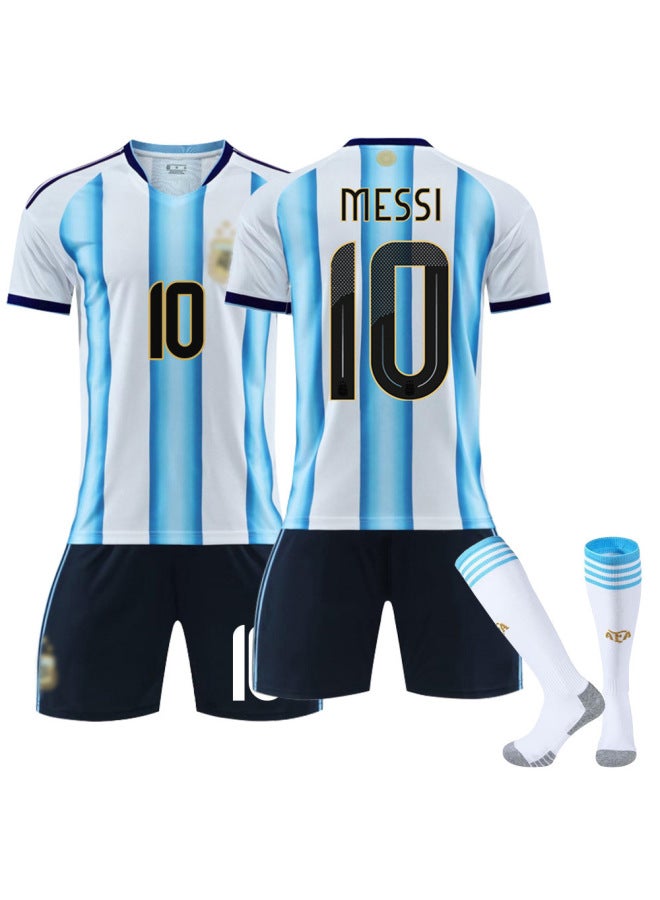 2526 World Cup Argentina Home Jersey No. 10 Messi, No. 11 Di Maria, No. 21 Dybala Football Kit