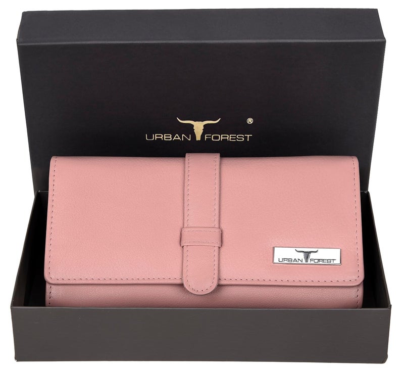 URBANFOREST Danny Rose Pink Leather Wallet for Women - Image 2