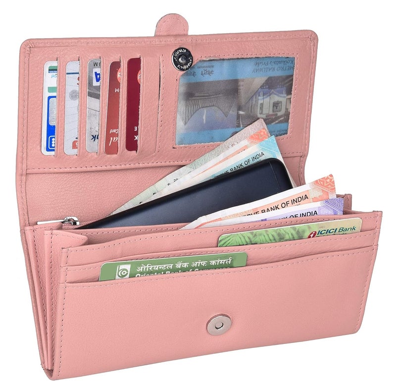 URBANFOREST Danny Rose Pink Leather Wallet for Women - Image 3