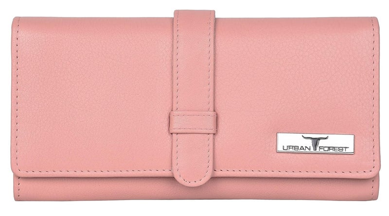 URBANFOREST Danny Rose Pink Leather Wallet for Women - Image 1