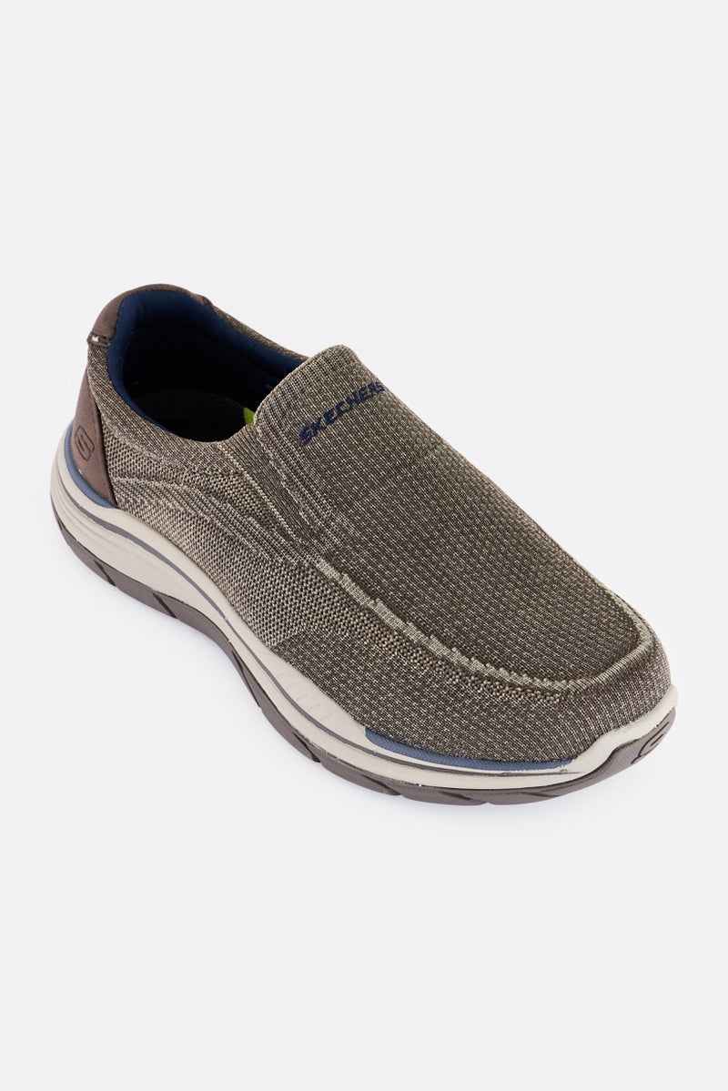 SKECHERS Men Expected Cowen Slip On Outdoor Shoes, Dark Brown  - Image 1