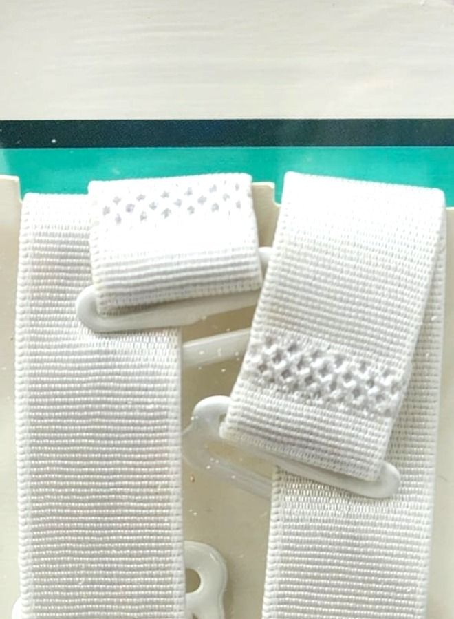 ITALO 2-Piece Elastic Adjustable Replacement Bra Lace 1.5 Centimeter White Color Repair Self Hand Easily - Image 2