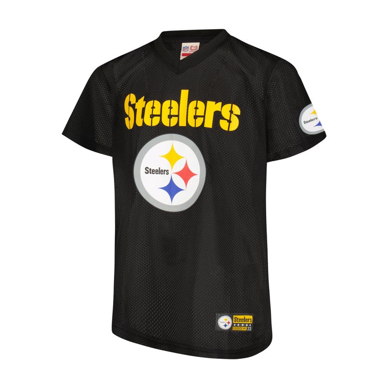 Ultra Game Youth NFL Official Super Soft Supreme Jersey Shirt, Pittsburgh Steelers, Team Color, 18-20 - Image 1