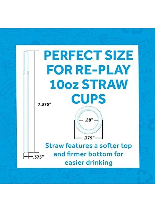 Re-Play 10 oz. Straw Cups for Kids with Silicone Locking Straws - Dishwasher & Microwave Safe - Made in USA - Set of 4-7.37" x 7.37" x 1.25" - Mermaid - Image 4